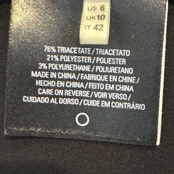 Elie Tahari Pants Womens 6 Black Ankle Slim Tapered Side Zip Triacetate Blend - Picture 10 of 12